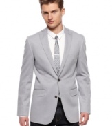 Set your 9-to-5 style apart from the pack in this sharp Calvin Klein slim fit blazer.