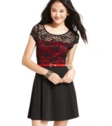 Say yes to the dress! A lace bodice and classic a-line skirt come together in perfect harmony on this frock from BCX.