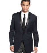 Harken back to the old days of dressing for dinner. In this sophisticated blazer from Bar III, you'll want to step it up.