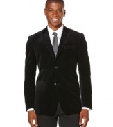 Dress to impress with this handsome corduroy blazer by Perry Ellis.