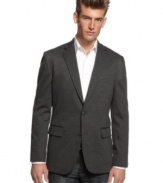 With a sophisticated charcoal style, this blazer from Bar III steps up your dresswear game.