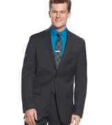 Go grey. These sophisticated suit separates from Alfani Red bridge the gap between blue and black.