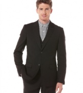 Out with the old and in with the bold. This slim-fit blazer from Perry Ellis is your new go to for sleek style.