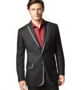 Sleek and ultra-modern. INC International Concepts will add a dose of dapper style to your wardrobe with their Ronny blazer.