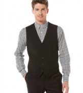 Straight laced? Maybe. Ready for a night out? Definitely. This vest from Perry Ellis gets you from office hours to after hours in style.