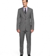 With a dapper, old-school air, this slim fit suit from Calvin Klein takes a classic and makes it cool.