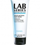 Foaming cream cleanser washes away dirt and grime for a brighter, healthier-looking appearance. Leaves skin clean, refreshed, conditioned. Gentle exfoliating beads help smooth dry, patchy skin. Helps control ashiness. Preps skin and beard for shaving. For normal/dry skin. 3.4 oz. 