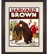 Despite the game-day program, it was the Bears who got licked in the Brown-Harvard football duel of 1950. An incredible souvenir, this restored cover art is framed, matted and a winning piece of wall art for fans of either team.