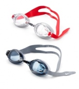 A clear vision. These goggles from Nike feature an oversized lens for a better view and are perfect for small faces.