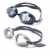It's all about the eyes. Stay comfortable and see clearly when you're underwater with these goggles from Nike.