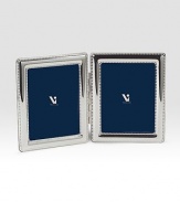 EXCLUSIVELY AT SAKS.COM. Sleek and sophisticated in gleaming silverplate finished with beaded edging.Silverplate and woodChoose from 2 X 3, 4 X 6 or 5 X 7Imported