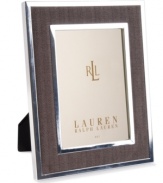 Make memories beautiful. The impeccably tailored Knotting Hill picture frame combines a traditional herringbone pattern with timeless silver plate. From Lauren Ralph Lauren.