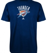 Sport your favorite team's winning spirit in this Oklahoma Thunder's tee by adidas.