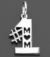 Let Mom know she's the best! This #1 Mom charm by Rembrandt Charms is set in sterling silver. Approximate drop: 3/4 inches.