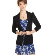Sleeker than your average: from the sheer inset at the back to the three-quarter puff sleeves, this blazer from Ali & Kris nails out-of-the-box design!