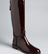 Polished to the height of perfection, these incredibly elegant riding boots are crafted with old-school attention to detail in a modern, timeless silhouette; by designer Alejandro Ingelmo.