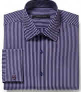Cool, clean lines. This dress shirt from Sean John is simple style for the straight-shooter.