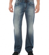 Straight ahead. Take the easy path to comfort and style with these jeans from Buffalo David Bitton.