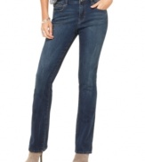 Get a leg up on the hottest silhouette for spring with these slightly flared baby bell DKNY Jeans. Try them with a flirty blouse and booties!