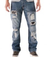 A sleek slim fit and distressed detailing will set these Royal Premium Denim jeans apart from your other basic blues.