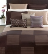Simply sophisticated. Featuring linear rows of quilting in a lustrous tan hue for a decidedly modern appeal.