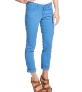 Add warm-weather style to your stock of denim with these cropped skinny jeans from Jessica Simpson!