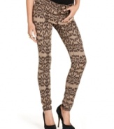 Take your jeans from drab to fab with these ikat-print skinnies from Jessica Simpson! Its low-rise design and slim fit look will keep you on top of today's trends!