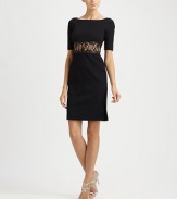 Featuring an irresistible lace waist detail, a simply sophisticated sheath with an incredible fit.BoatneckElbow-length sleevesLace waist detailSide zipperAbout 22 from natural waistRayon/nylon/elastaneDry cleanMade in Italy of imported fabricSIZE & FIT Model shown is 5'10½ (179cm) wearing a US size 4. 