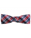 With a pop of preppy plaid, this Countess Mara bowtie add a touch of Ivy style to your dress look.