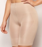 Targeted smoothing for your tush and thighs. This mid-thigh shaper by ShaToBu is designed to wear flawlessly under everything from jeans to suits. Style #12705A