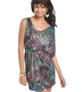Add street edge to your bevy of party dresses in this chain print style from Apple Bottoms!