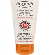 Sun Wrinkle Control Cream SPF 30 Ultra Protection for sun sensitive skin. Lightweight, oil-free sun cream helps safeguard sensitive skin from the hazards of immediate and long-term sun exposure. Allows for a safer, longer-lasting tan Promotes healthier-looking skin 2.7 oz.