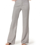 INC makes these petite linen pants chic with a wide waistband and hidden closures. A style that wears easily to work and on the weekend!