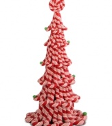 Landscape your Christmas village with the whimsical splendor of Byers' Choice candy cane trees, a fresh twist on tradition!