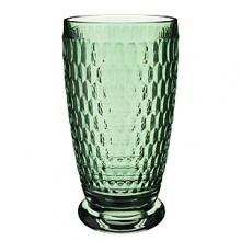 Since 1748, families the world over have turned to Villeroy & Boch for fine European porcelains. Today, they design a wealth of stemware to complement the Villeroy & Boch style. Boston Green is a heavy crystal glassware pattern with short stems. Boston Stemware also available in Clear, Blue, and Red. Also available are the double old fashioned glass and highball glass. Since 1748, families the world over have turned to Villeroy & Boch for fine European porcelains. Today, they design a wealth of stemware to complement the Villeroy & Boch style. Boston Green is a heavy crystal glassware pattern with short stems. Boston Stemware also available in Clear, Blue, and Red. Also available are the double old fashioned glass and highball glass.