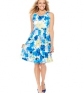 Bloom this spring in Charter Club's floral printed A-line dress -- perfect for a garden party or a chic brunch date!
