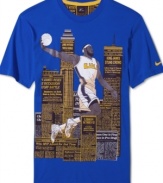 Take on the world and take over the courts in this Lebron graphic t-shirt with Dri-Fit technology from Nike.