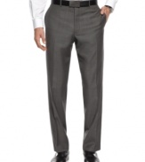 Classic charcoal is a must-have for the workweek. Make a modern move with this slim-fit style from Calvin Klein.
