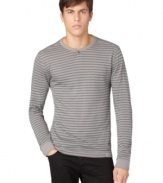 Worn solo or layered, this Calvin Klein Jeans henley will keep you comfortable and looking cool.