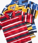 Keep him in line with clean classic style in these preppy polos from Tommy Hilfiger.