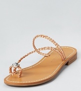 In shimmering rosegold, these IVANKA TRUMP sandals add low-key glam to everyday affairs.