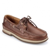 Classic and comfortable, these timeless boat shoes make a great addition to your warm weather wardrobe.