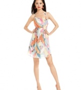 In a colorful painterly print, this RACHEL Rachel Roy dress is perfect for a sunny summer look!