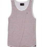 When the temperature rises, this striped tank from Hurley keeps you going strong.