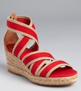 Boldly bright, Tory Burch Bridee espadrilles feature a moderate heel height perfect for all-day adventures.