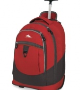 Book smart-a large, front-load main compartment makes space for all of the books, supplies and clothes you'll need, while a rolling design makes it easy & comfortable to keep going and going. Packed with an organizer and constructed with Vapel™ mesh padding, this pack brings a luxurious order to the way you go about your day.