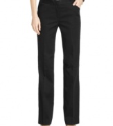 A flattering fit with a touch of stretch makes these pants polished and easy to wear. An essential piece from Calvin Klein's full collection of suit separates.