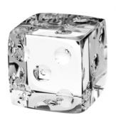 Win over friends and colleagues with the dice paper weight, featuring pressed dots in clear crystal and the hallmarked signature of Oleg Cassini.