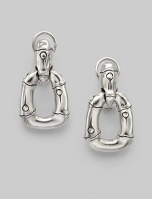 From the Bamboo Collection. Chunky doorknocker earrings display the distinctive look of bamboo with the unique Hardy touch. Sterling silver Drop, about 1¼ Width, about ¾ Post-and-hinge back Made in Bali
