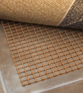 Keep outdoor rugs in place with this outdoor rug pad. Extra space beneath rugs helps them to dry more quickly, inhibiting the growth of mold and mildew and protecting the look of your decor all year round.